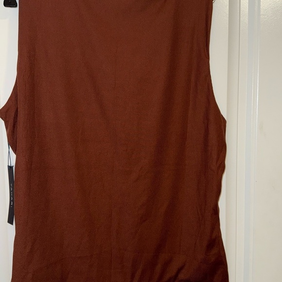 Tahari Brown Sleeveless Muscle Tee - Picture 8 of 10